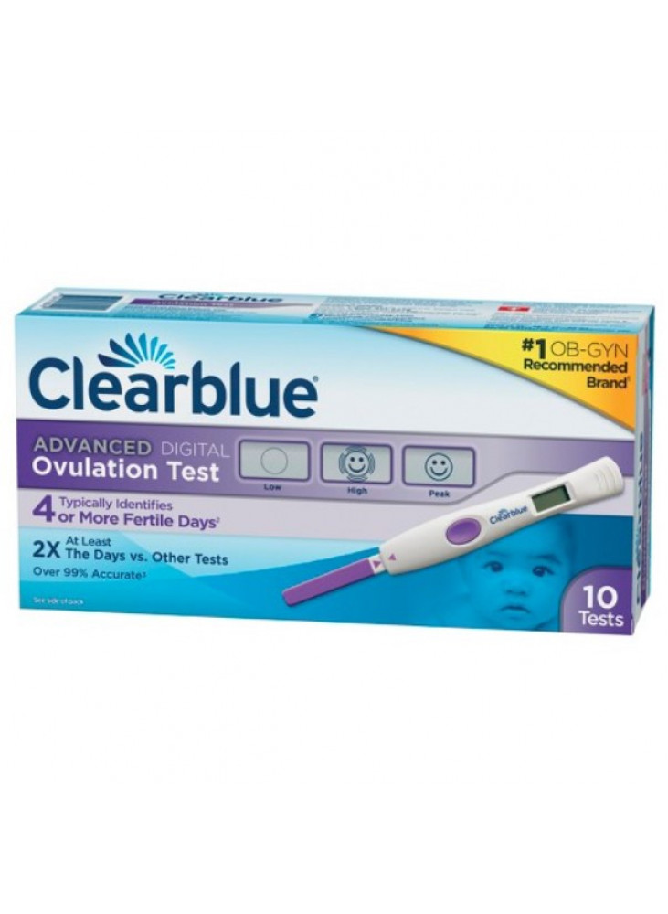 CLEARBLUE Advanced skaitmeninis ovuliacijos testas, 10 vnt.